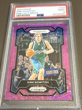 2023 Prizm - Dirk Nowitzki PSA 9 - Pink Fast Break Prizm - Dallas Mavericks HOF