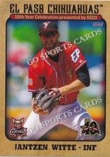 2023 El Paso Chihuahuas Jantzen Witte RC Rookie San Diego Padres Minor League