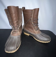LL Bean Men s Sz 7M Maine Duck Hunting Brown Leather Gorte-Tex Boots