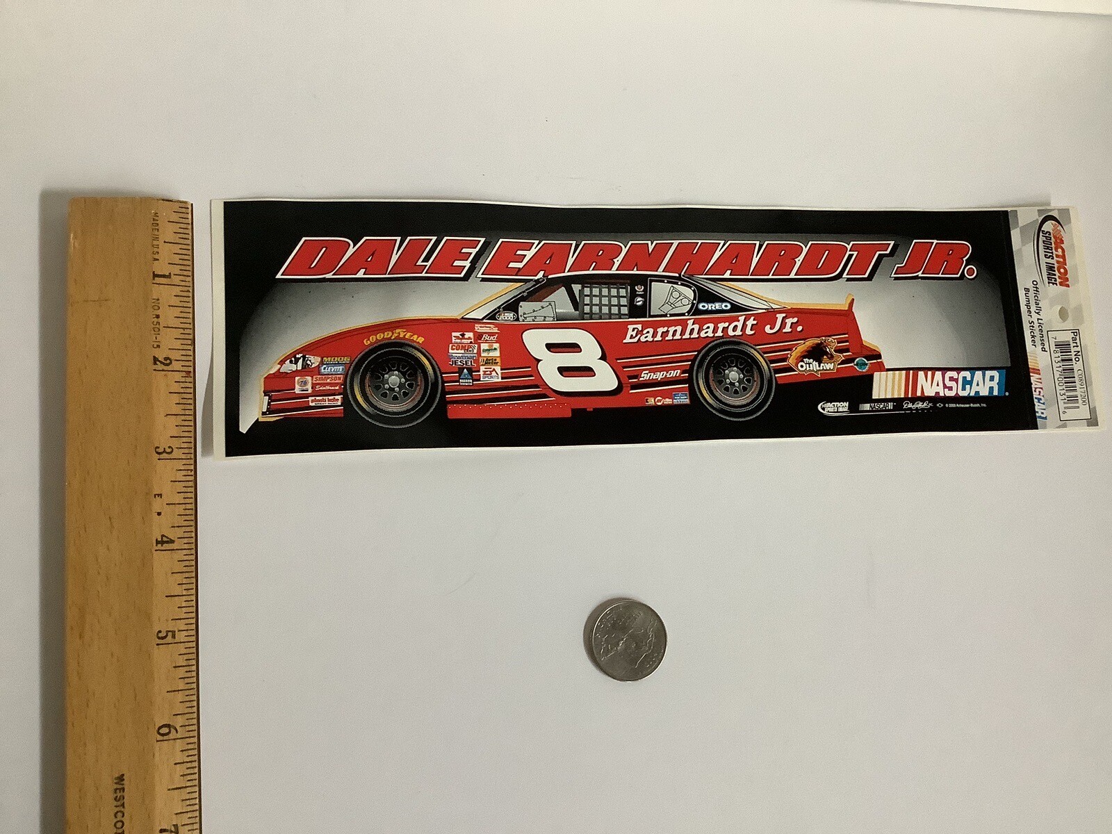 Action Dale Earnhardt Jr, #8, Officially Licensed Bumper Sticker; 3x10 ...