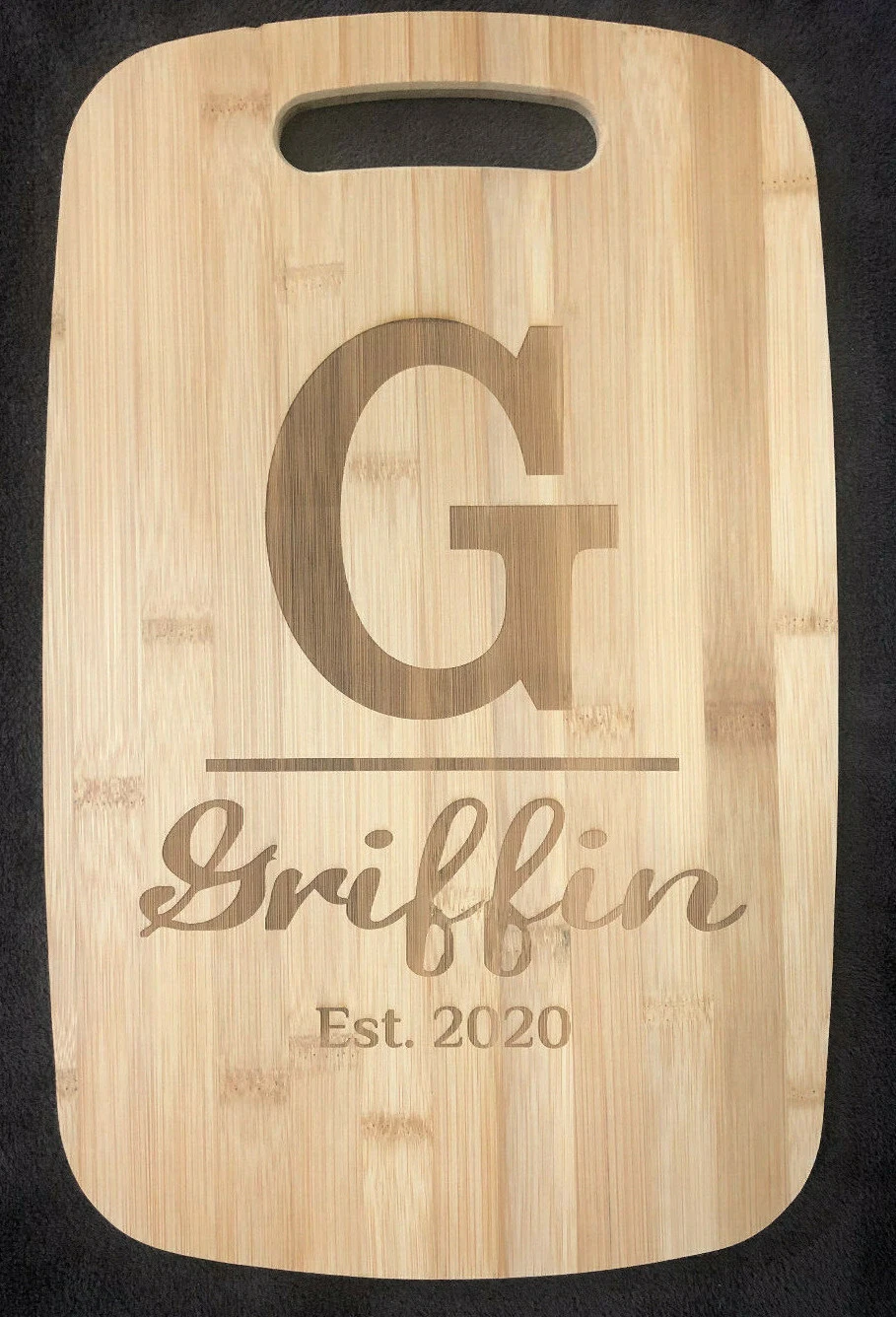 Personalized Cutting Board:Initial and Name - Laser Engraved Cutting Board
Opens in a new window or