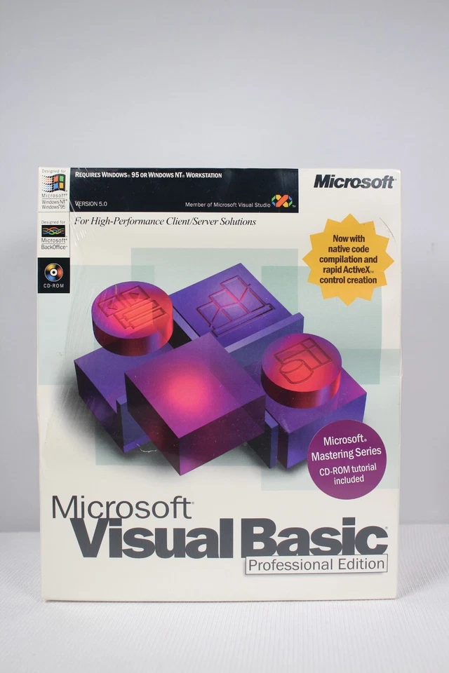 Microsoft Visual Basic Professional Edition Version 5.0 Academic BRAND NEW SEALE - Image 3 of 4