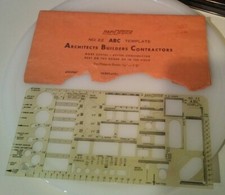 Vintage RapiDesign No. 22 ABC Drafting Template Architects Builders Engineering