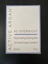 Active Argan X5 OVERNIGHT Rejuvenating Melting Balm 1. 7oz New Open Box