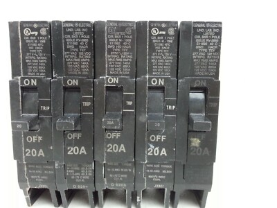 TEY120 General Electric Circuit Breaker (Lot of 5) *NEXT DAY OPTION*