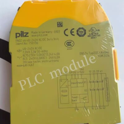 1PCS PiIZ 750136 PNOZ S6 48-240VAC/DC Safety relay