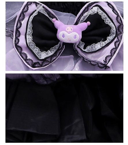 Kuromi Lolita Princess Dress Girl Lace Skirt Long Sleeve Kids Outfit TUTU Dress - Picture 8 of 10