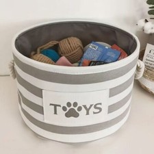 Dog Sundries Pet Clothes Storage Box Dog Toy Storage Basket W/ Handle Foldable'