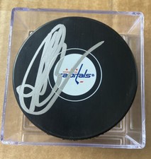 Alexander Alexeyev SIGNED Washington Capitals Puck & Case! PSA/JSA GUARANTEE