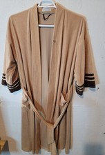 Vintage Christian Dior Khaki Fleece Cloth Mens Robe De Chambre One Size Logo