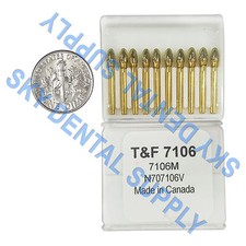Beavers Carbide Burs 12BLADE TRIMMING  FINISHING 7106 Made in Canada T F Bur
