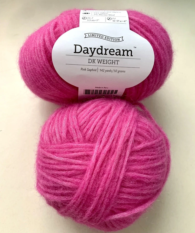 2 - Selecciones de punto edición limitada DAYDREAM ROSA ZAFIRO 142 yardas / 50 g mezcla de alpaca Foto 2 de 4