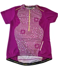 NISHIKI NWS Women’s Specific Cycling Jersey Small ¼ Zip Purple Grip Waist ½ S