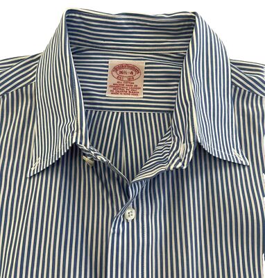Vintage Brooks Brothers, Made In Hong Kong, Blue & White