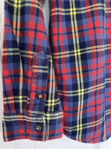 Camicia Carter's Boys LS a quadri rosso blu flanella cotone con bottoni usata in ottime condizioni 8 - Foto 7 di 8