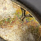 1964 50c Kennedy Half Dollar - Rainbow Pattern Toning - UNC - SKU-H3334