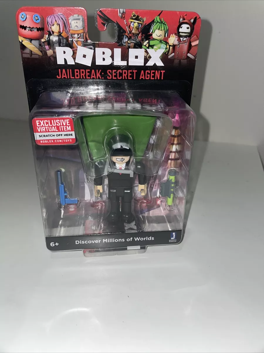 Roblox Action Collection - Jailbreak: Secret Agent + Two Mystery Figure  Bundle [Includes 3 Exclusive Virtual Items]