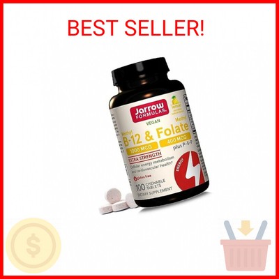 Jarrow Formulas Extra Strength Methyl B-12 1000 mcg & Methyl Folate 400 mcg + P-