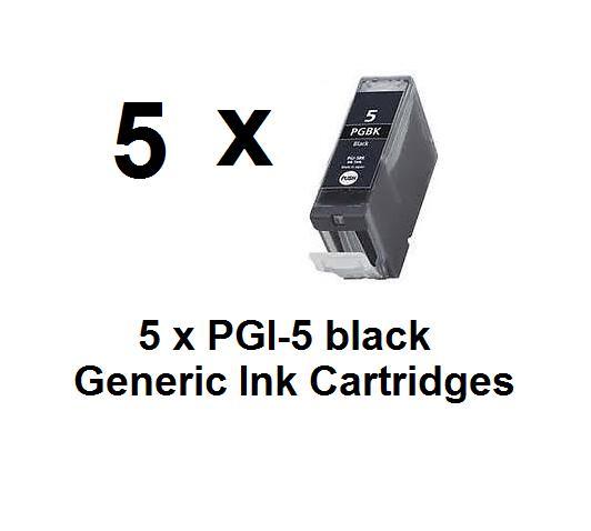 Lot De 4 Cartouches D'Encre Compatibles Canon MP810 - Noir PGI-5 BK
