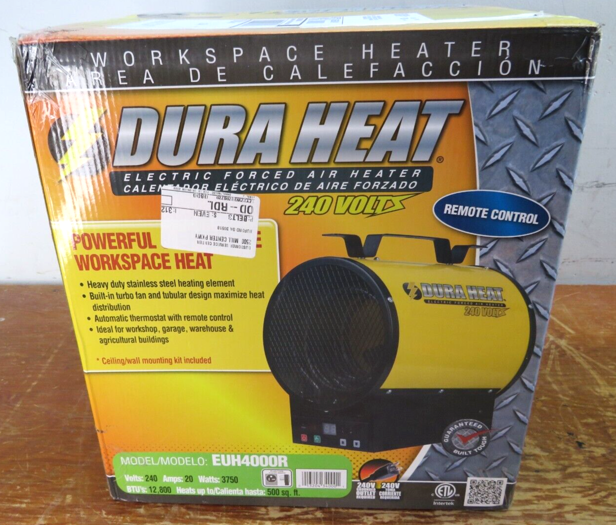 Duraheat Electric Forced Air space Heater 240 Volt with Remote Control  13204340001 | eBay