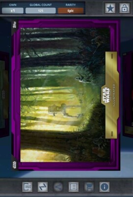 Digital Star Wars Card Trader Illustrated CTI Purple On Endor 125cc