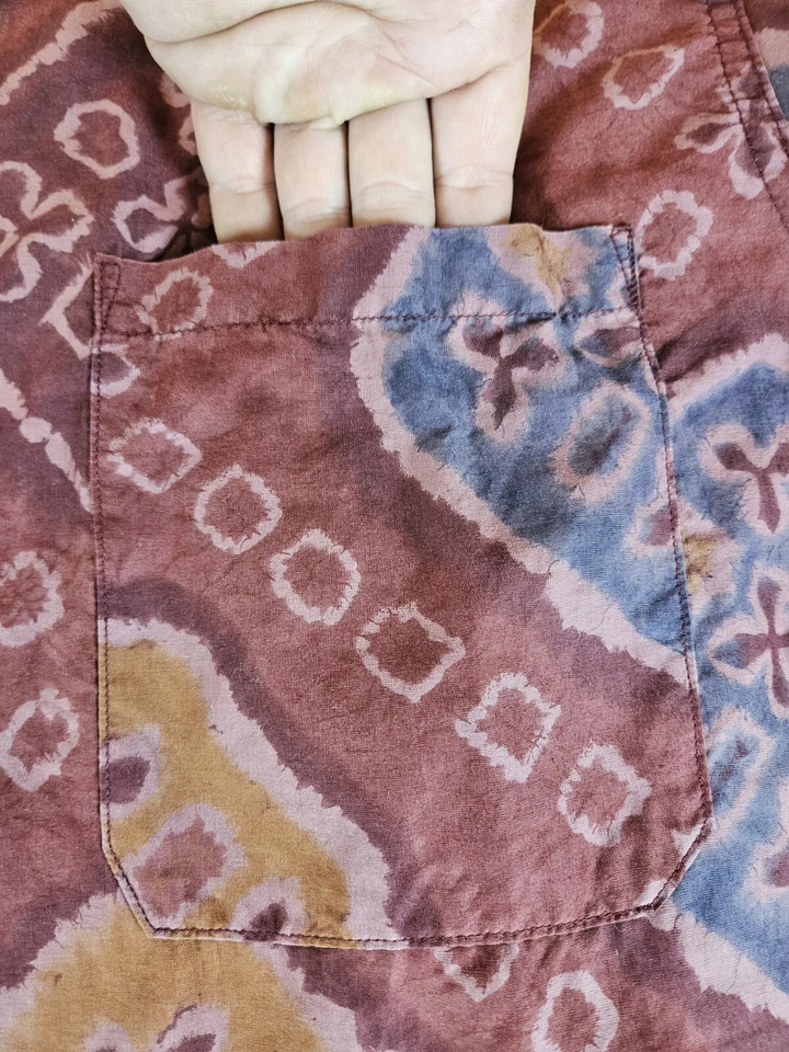 Camisa De Colección Nick and Nora Estampado Tie Dye Talla Grande EE. UU. Abotonada Para Hombres Foto 4 de 4