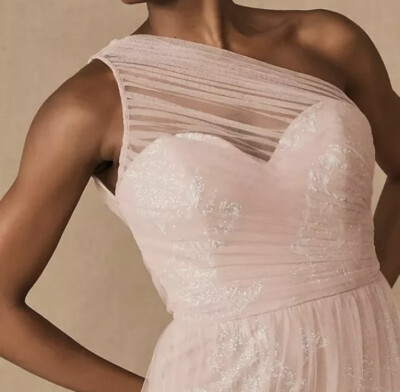 NWT Anthropologie BHLDN Hayley Paige Phoebe Dress Dusty Rose Sz 10 Reg $325 