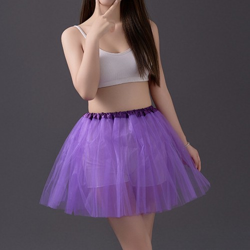 Lady Mini Ruffled Tulle Skirt Dance Tutu Skirt Stage Performance Party Skirt - Picture 11 of 15