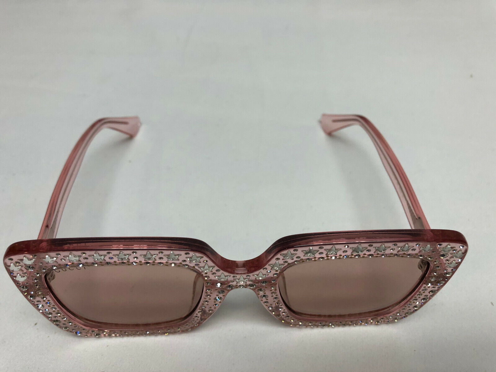 Gucci 57mm Rhinestone Square Sunglasses in Pink | Lyst