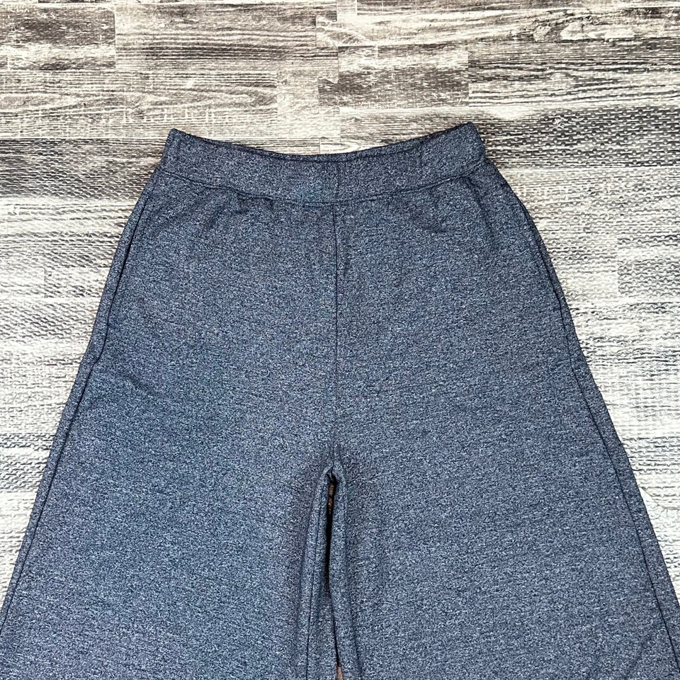 Pantalones capri Banana Republic para mujer talla XXS azul jaspeado pierna ancha culottes guacho Foto 2 de 4