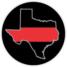 First Responder Thin Red Line Texas Firefighter Bumper Sticker Military 5"