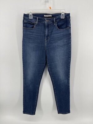 Levis 721 High Rise Skinny Stretch Jeans Womens Size 31 Blue Denim 29X26
