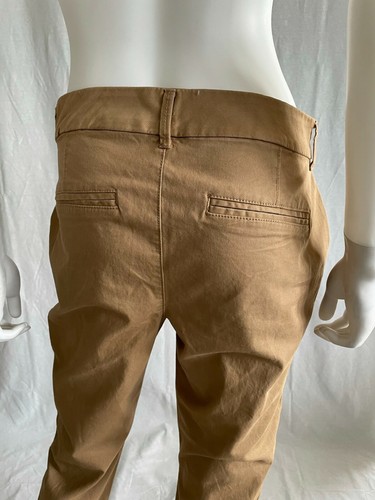 Old Navy Women's Pants Brown Straight Front Zipper Button Pockets Cotton Size 8 - Picture 8 of 11