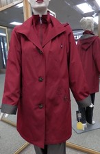Gallery Hooded 36″ Trench Rain Coat – Merlot And Oak