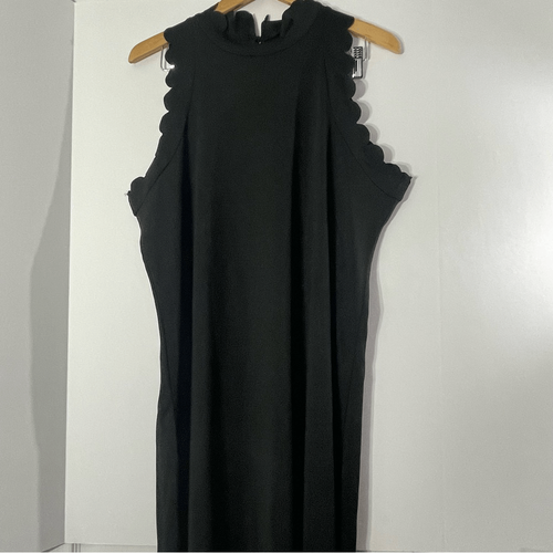 La Mode Scallop Black Mini Sleeveless Dress Size XXL NWT - Picture 6 of 16