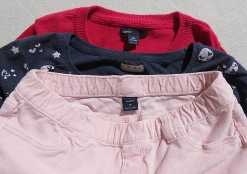 GAP KIDS NEXT Pink Corduroy Pants + Cardigan+ Navy Tee Shirt Lot Girl’s size 14 - Picture 8 of 8
