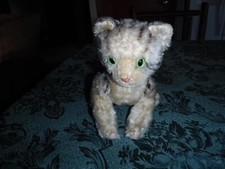 Steiff jointed stripped cat no button or tag