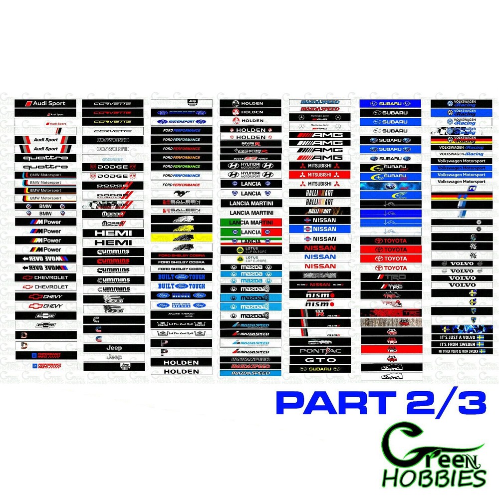 -2/3-  RC 1/10 Windshield Banner Sticker Sunstrip Scale Decal Drift Car Truck