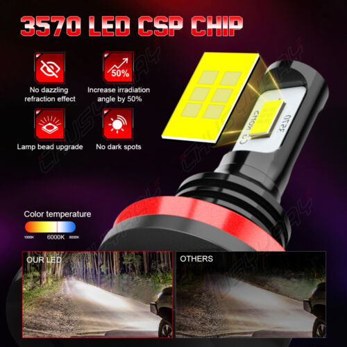 Para Peugeot 207 2008-2012 6X LED Faros Hi/Lo + Kit de faros antiniebla de Bombillas - Imagen 17 de 18