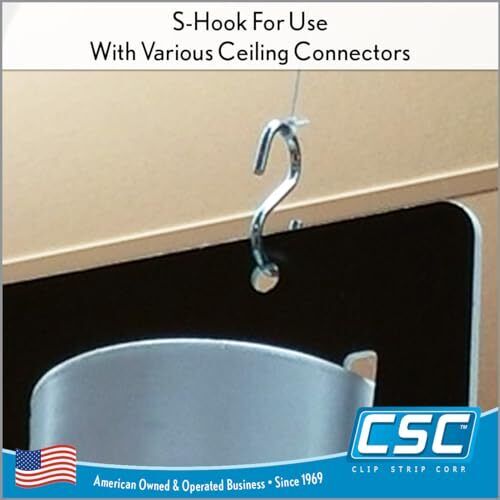 100 Pack S Hooks, Heavy Duty, 1.625" L x 0.135" Diameter S Shaped Hook for - Picture 3 of 4