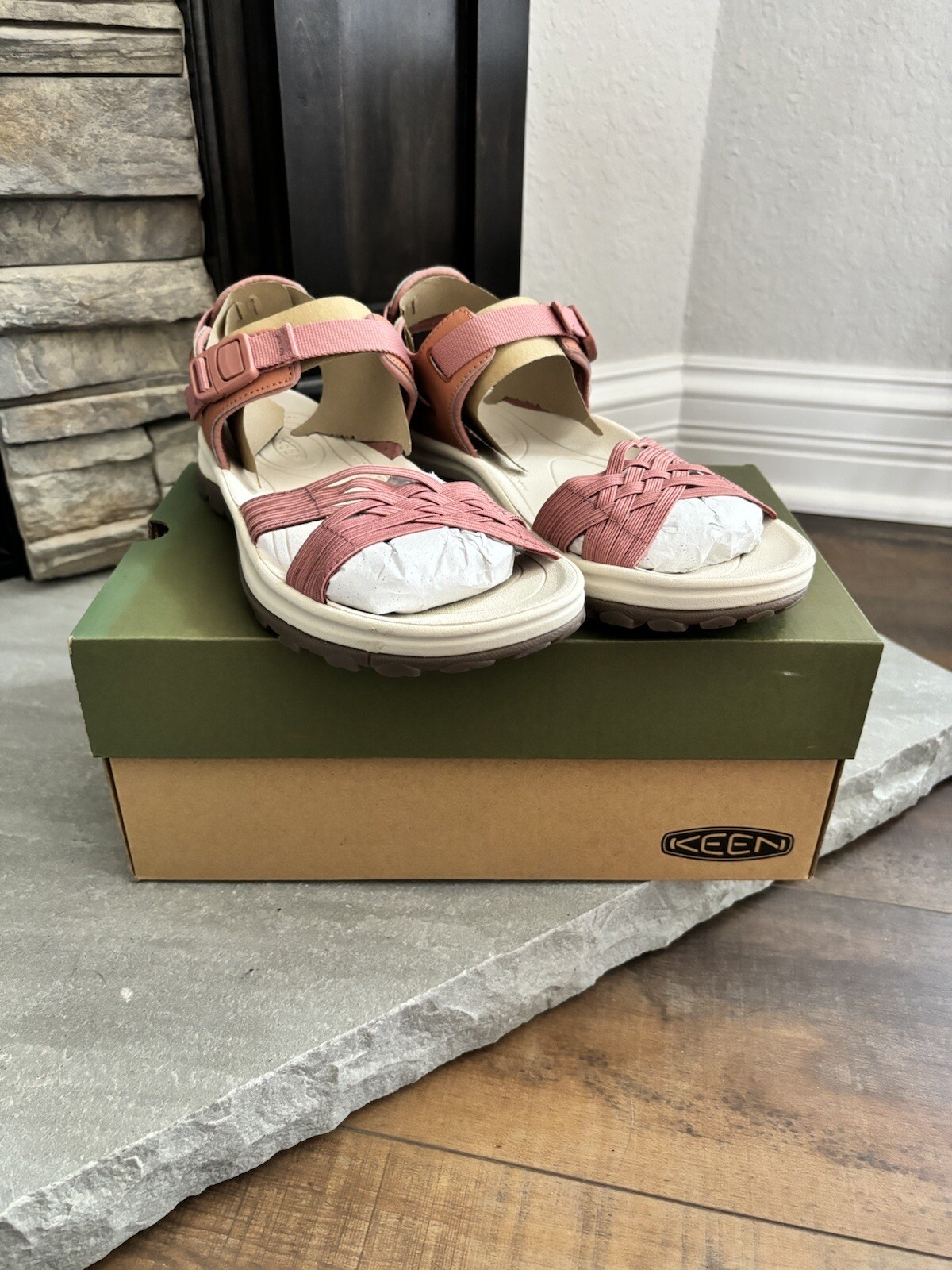 Sandali KEEN Terradora II con cinturino e punta aperta sequoia fagiano donna taglia 9 5 NUOVI