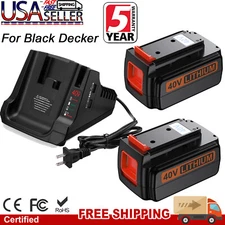 Rapid Charger 40 Volt for Black+Decker 40V Max Lithium Battery LBX2040 LBXR36 US