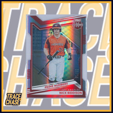 2022 Panini Elite Extra Edition Baseball Nick Biddison Prime Numbers 61/90