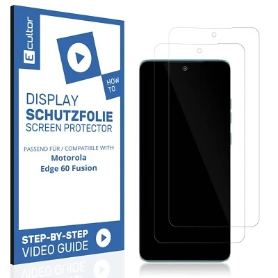 ECULTOR 2x 3D Schutzfolie für Motorola Edge 60 Fusion Display Folie Flexibel Full Cover