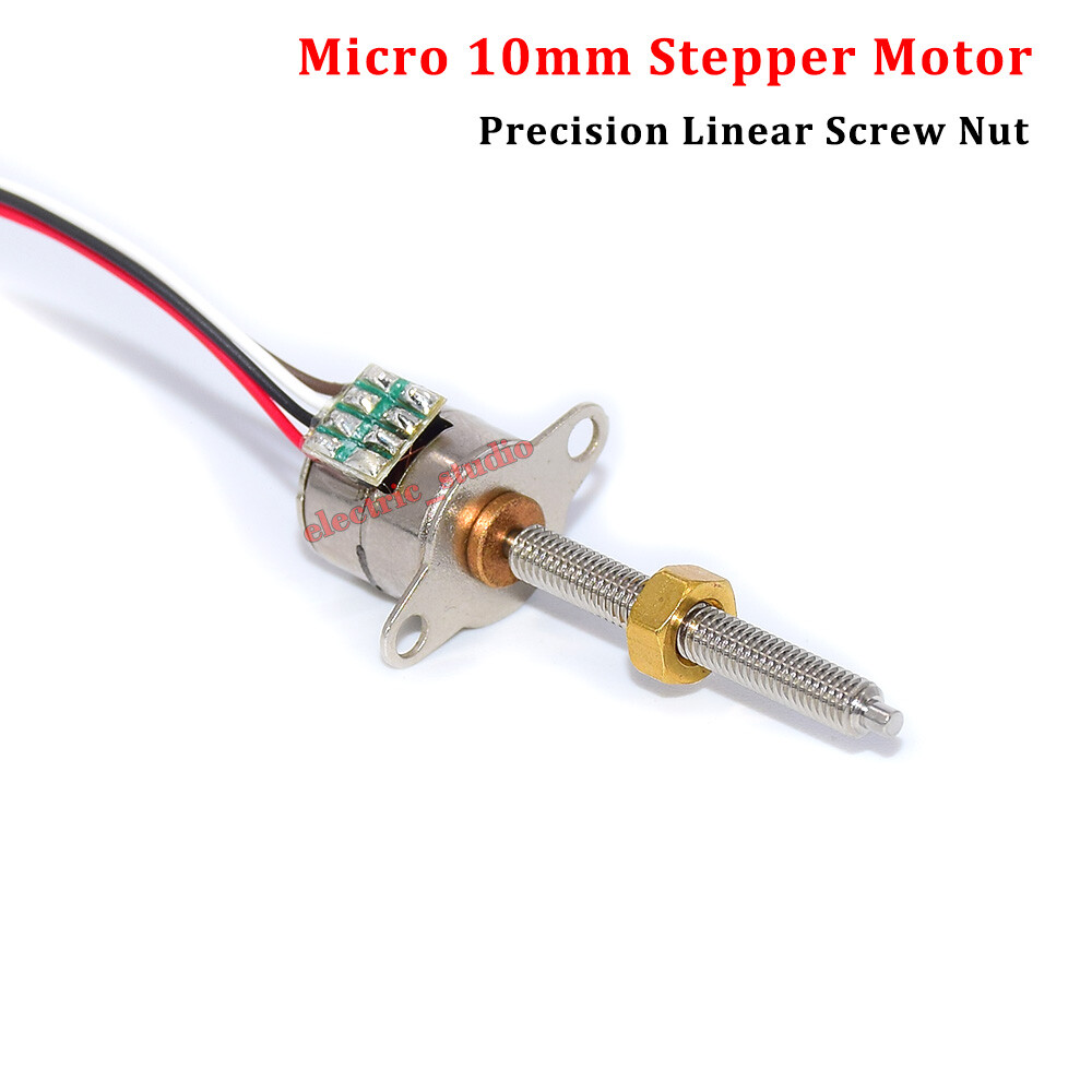 10mm Micro DC 5V 2-phase 4-wire Mini Stepper Motor Long Linear Screw Shaft  Nut