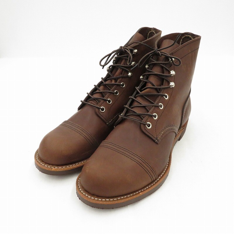 RedWing Boots 8111 Leather Brown Iron Ranger Boots Size US 9 | eBay