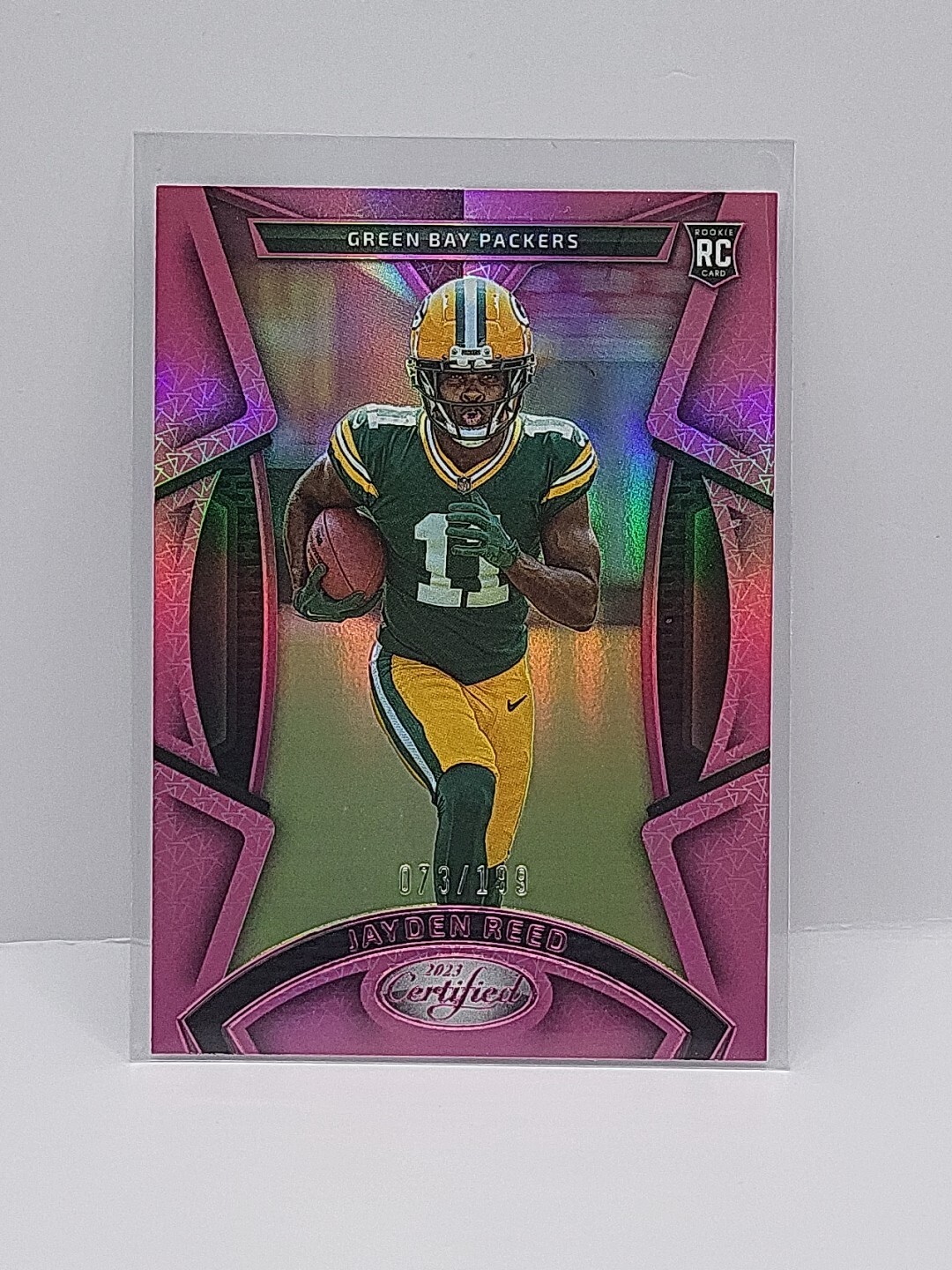 2023 Certified Mirror Pink RC Jayden Reed #/199 No. 123