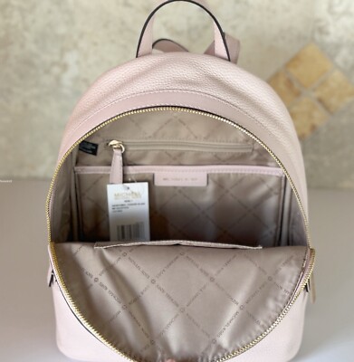 Michael Kors Pink Backpack with Gold Studs & wallet bundle MICHAEL KORS KENLY MEDIUM BACKPACK PEBBLED LEATHER PINK GOLD  main image 4