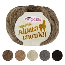 King Cole Superfine Alpaca Chunky Knitting Crochet Yarn Wool 62m 50g