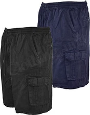 Mens Premium Cargo Combat 100% Cotton Shorts Twill Fashion Summer M-XXL